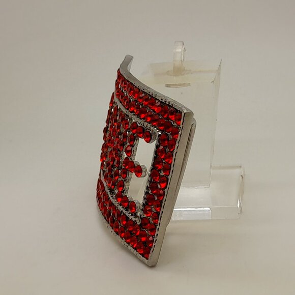 unisex style fancy BABY Letter Belt Buckle with red Rhinestone Fashion party - Picture 5 of 5